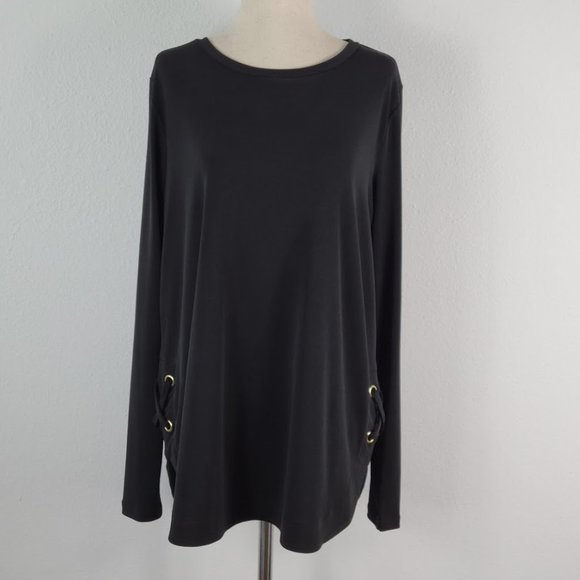 MICHAEL Michael Kors Tops - MICHAEL KORS fashion basic blouse black Sz L